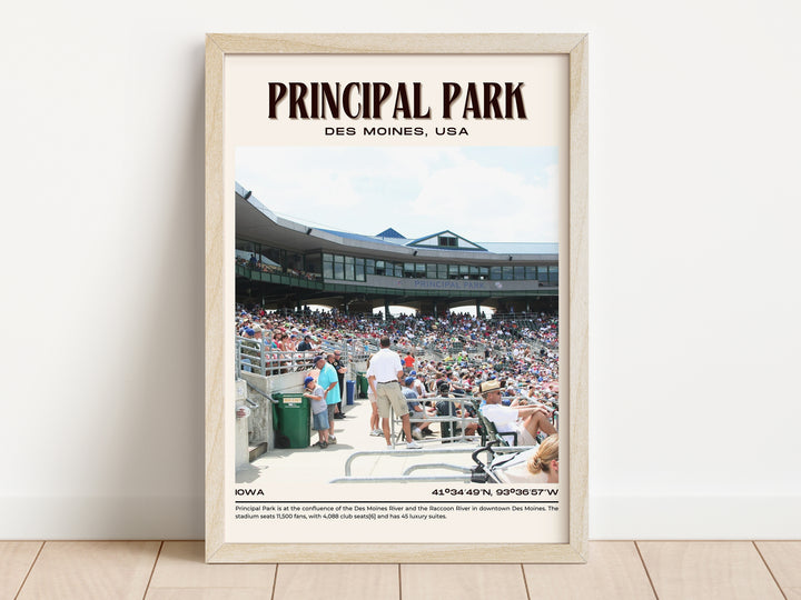 Principal Park Stadium Baseball Retro Wall Art