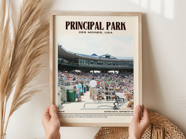 Principal Park Stadium Baseball Retro Wall Art