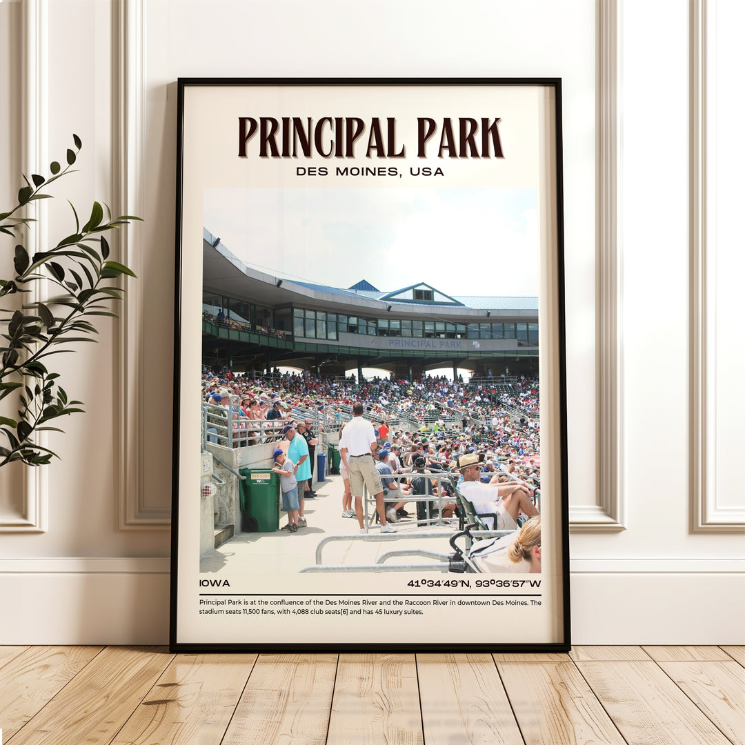 Principal Park Stadium Baseball Retro Wall Art