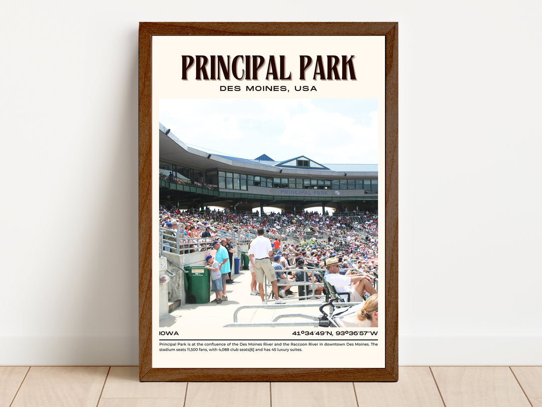 Principal Park Stadium Baseball Retro Wall Art