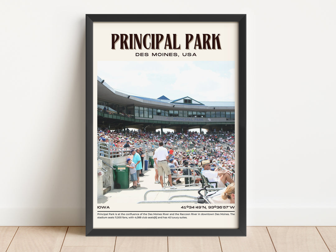 Principal Park Stadium Baseball Retro Wall Art