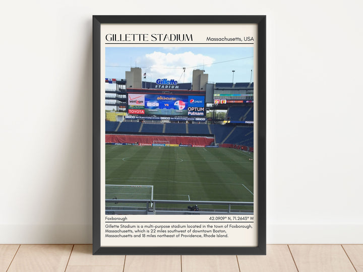 Gillette Stadium Football Minimal Wall Art