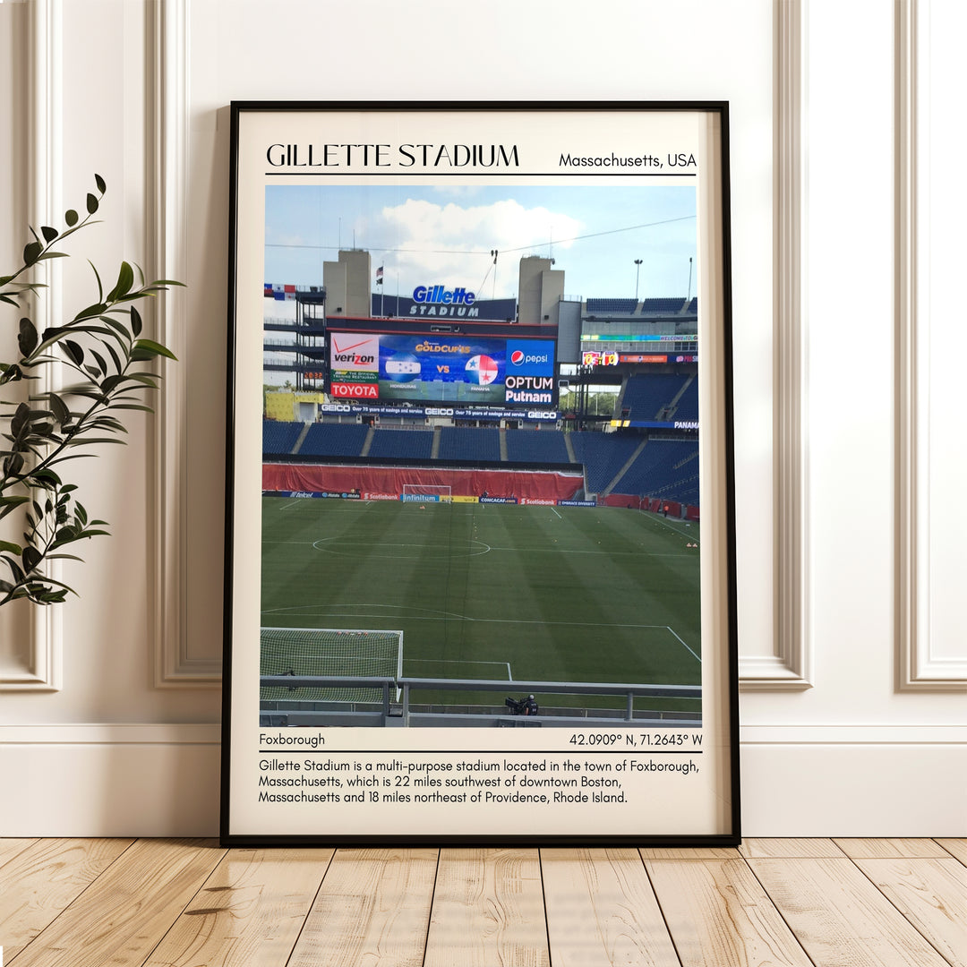 Gillette Stadium Football Minimal Wall Art