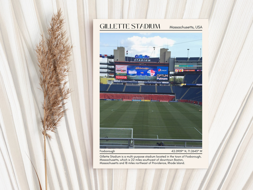 Gillette Stadium Football Minimal Wall Art