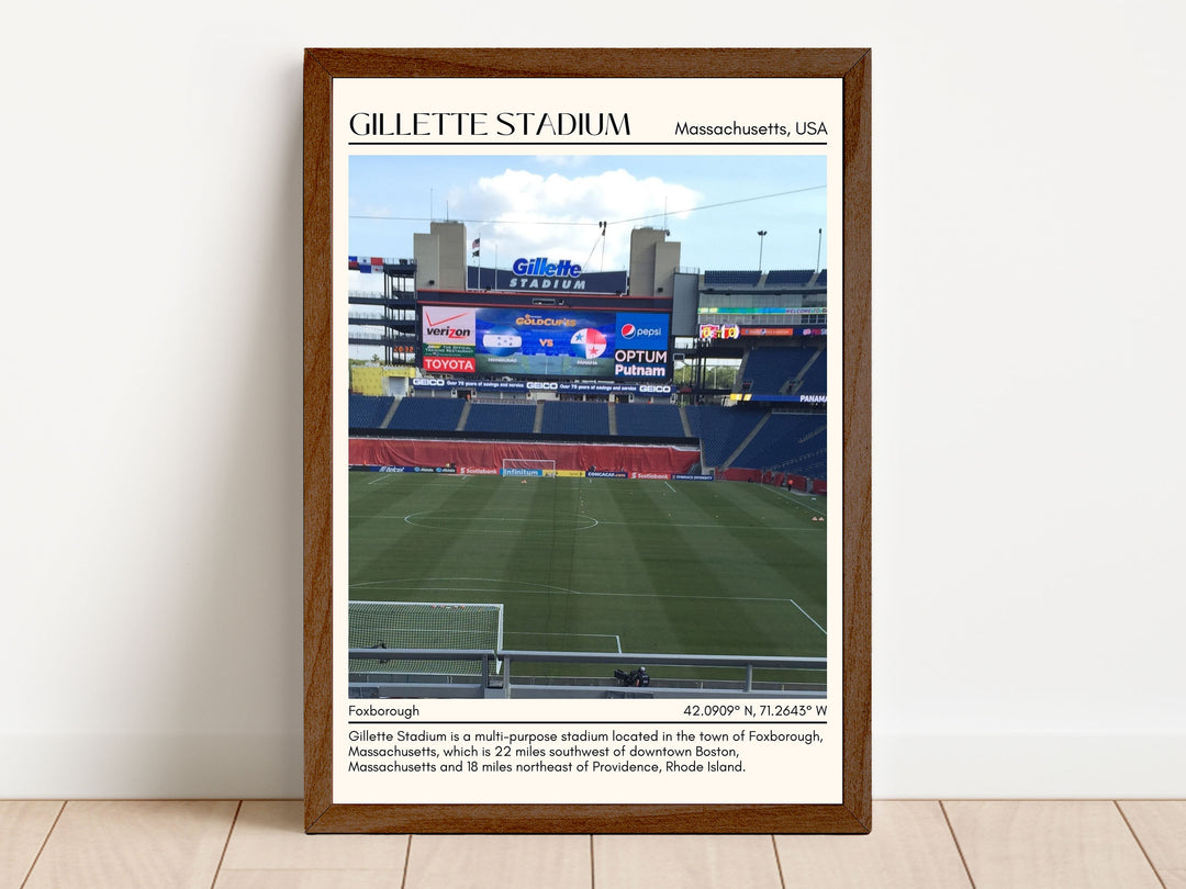 Gillette Stadium Football Minimal Wall Art