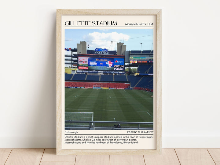 Gillette Stadium Football Minimal Wall Art