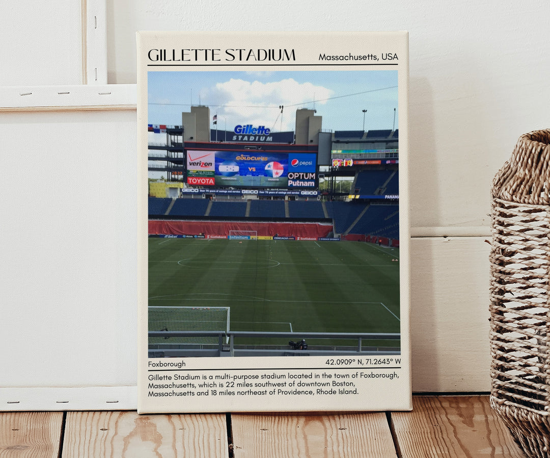 Gillette Stadium Football Minimal Wall Art