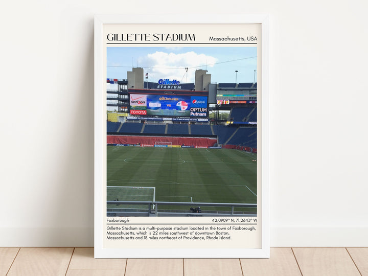 Gillette Stadium Football Minimal Wall Art