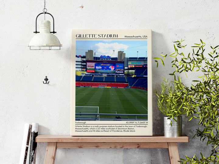 Gillette Stadium Football Minimal Wall Art