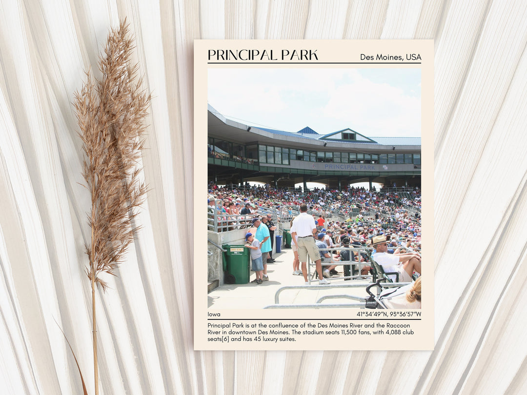 Principal Park Stadium Baseball Minimal Wall Art