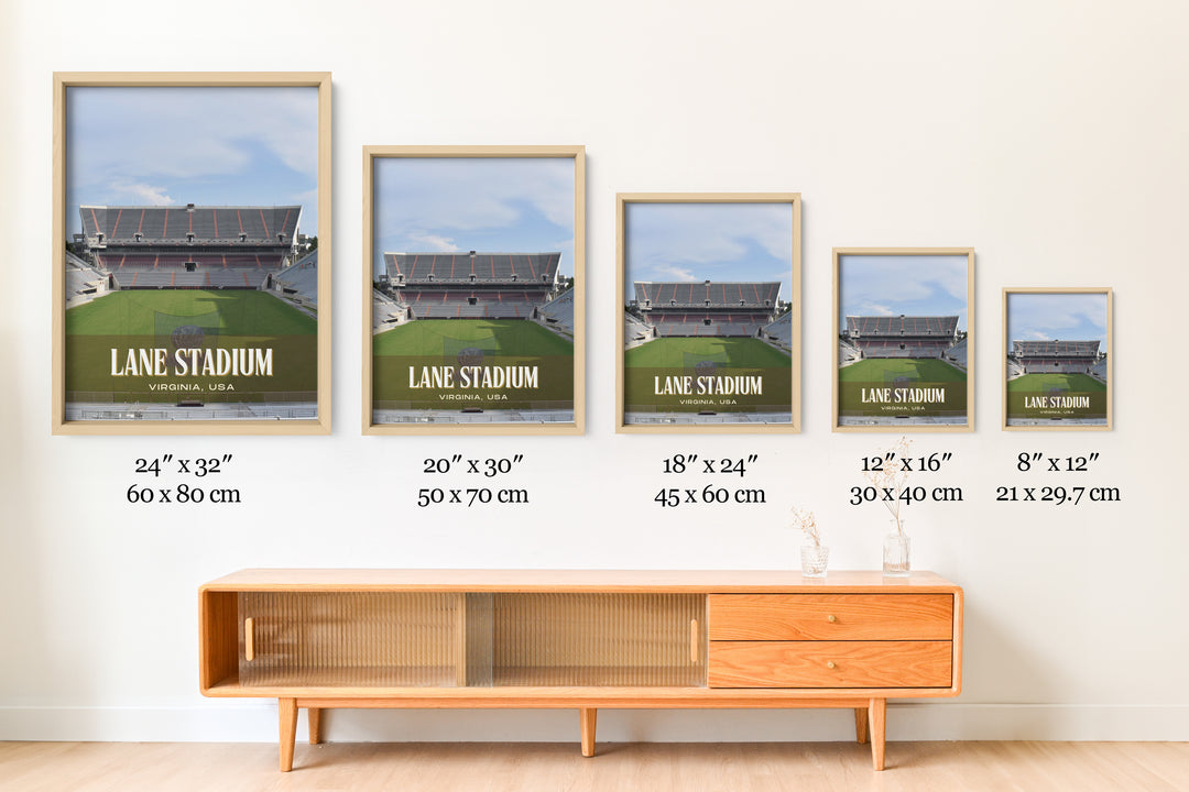 Lane Stadium Football Wall Art