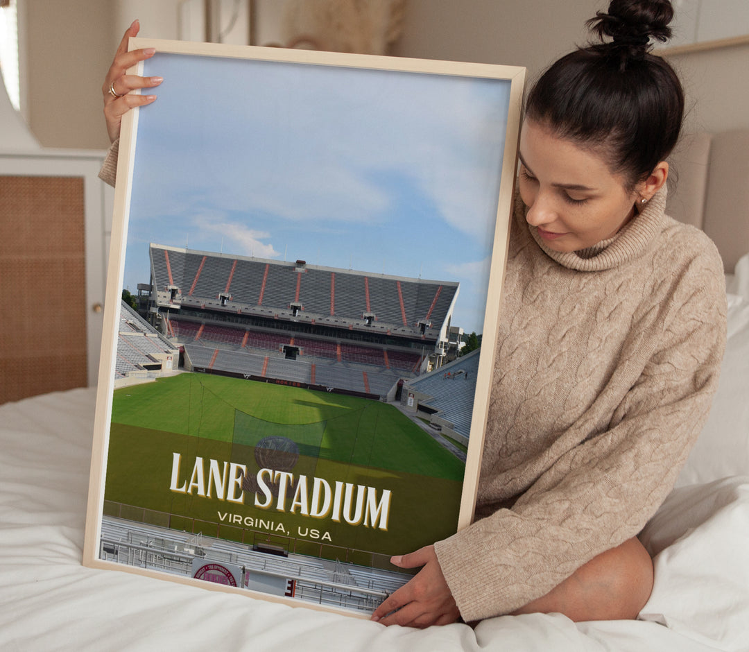 Lane Stadium Football Wall Art