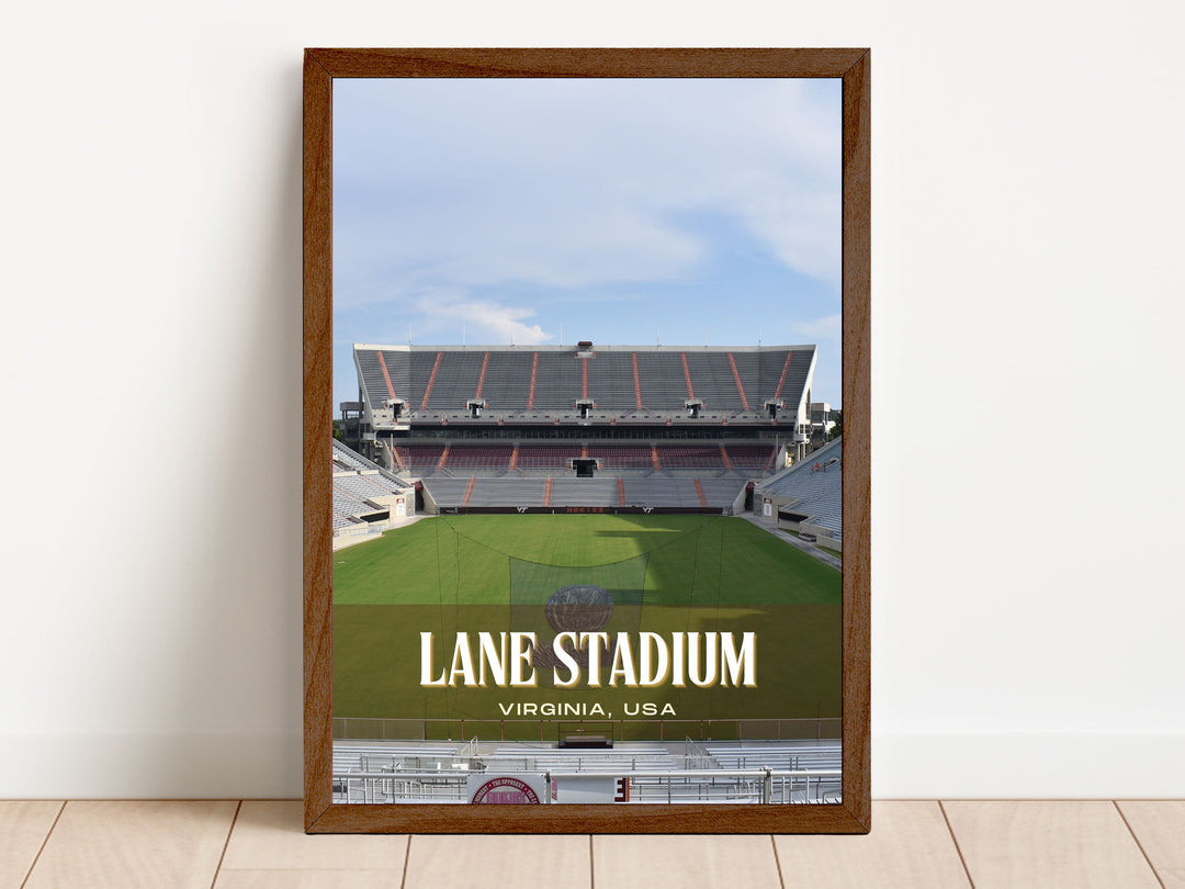 Lane Stadium Football Wall Art