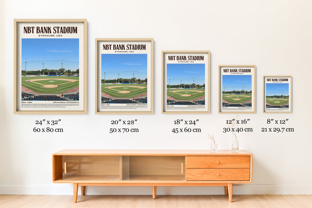 NBT Bank Stadium Baseball Retro Wall Art