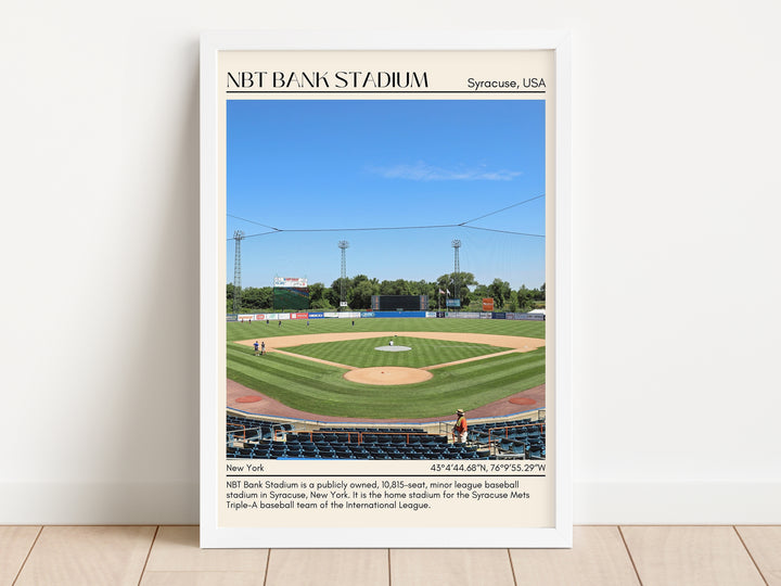 NBT Bank Stadium Baseball Minimal Wall Art