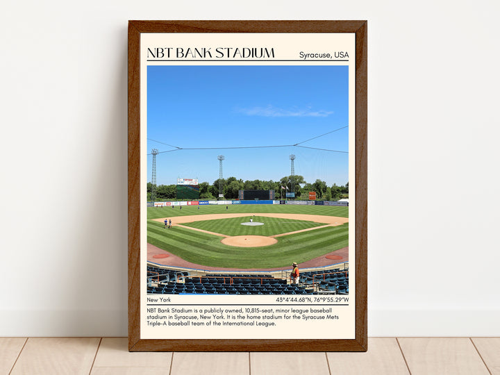 NBT Bank Stadium Baseball Minimal Wall Art