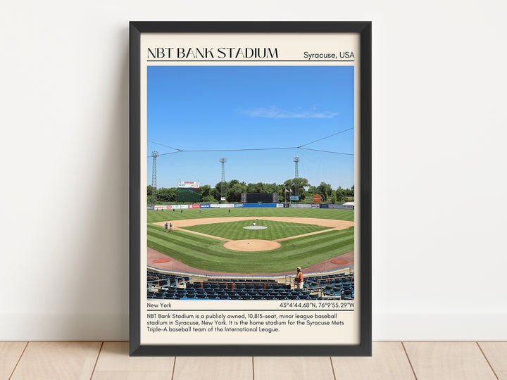 NBT Bank Stadium Baseball Minimal Wall Art