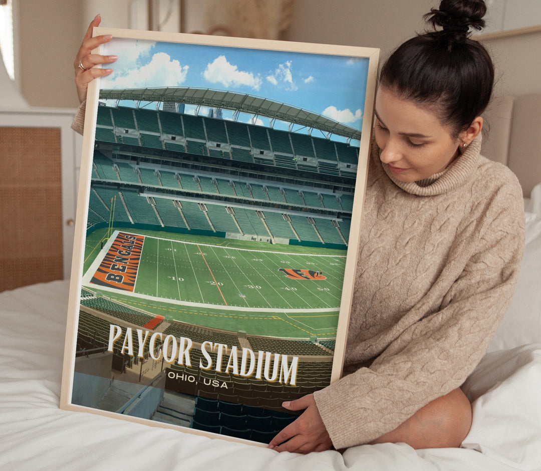 Paycor Stadium Football Wall Art