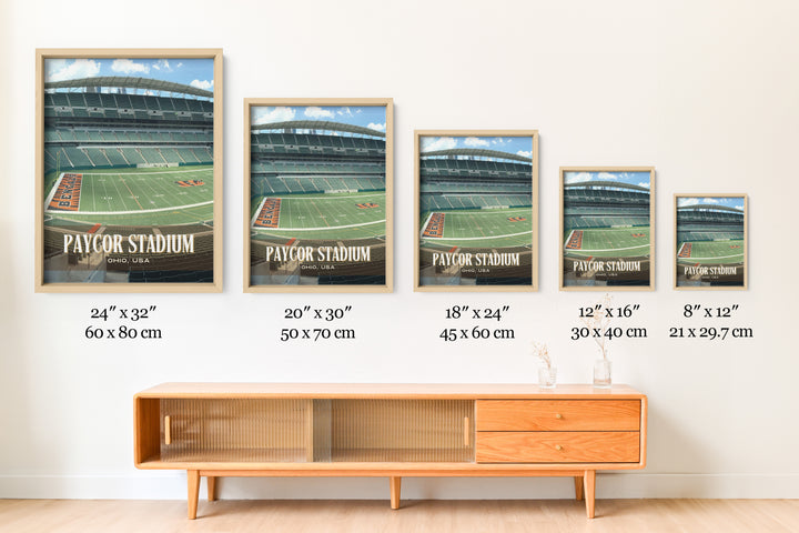 Paycor Stadium Football Wall Art