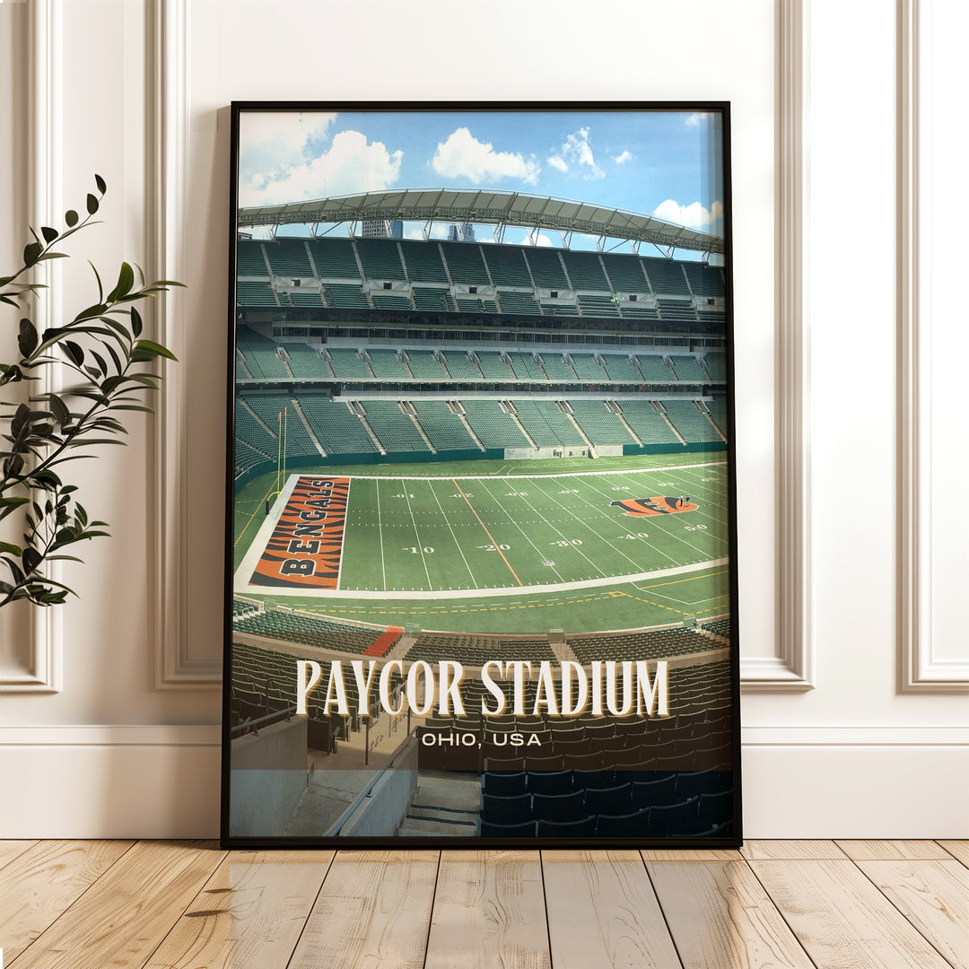 Paycor Stadium Football Wall Art