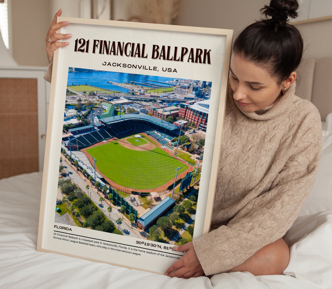 121 Financial Ballpark Stadium Baseball Retro Wall Art