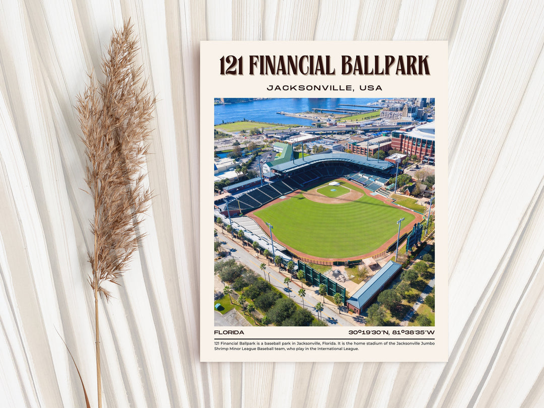 121 Financial Ballpark Stadium Baseball Retro Wall Art