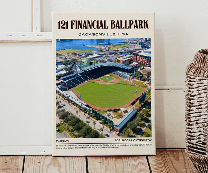 121 Financial Ballpark Stadium Baseball Retro Wall Art