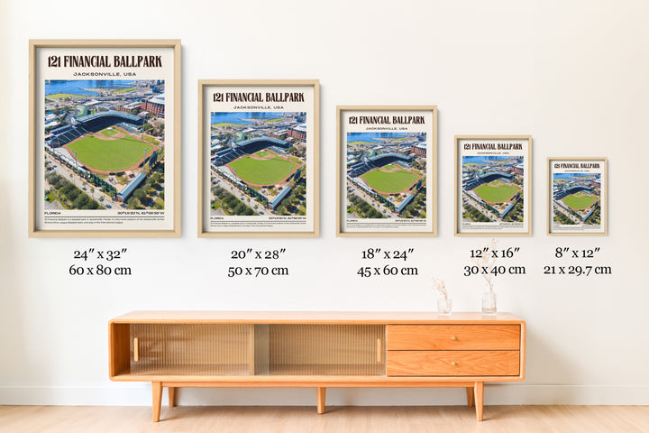 121 Financial Ballpark Stadium Baseball Retro Wall Art