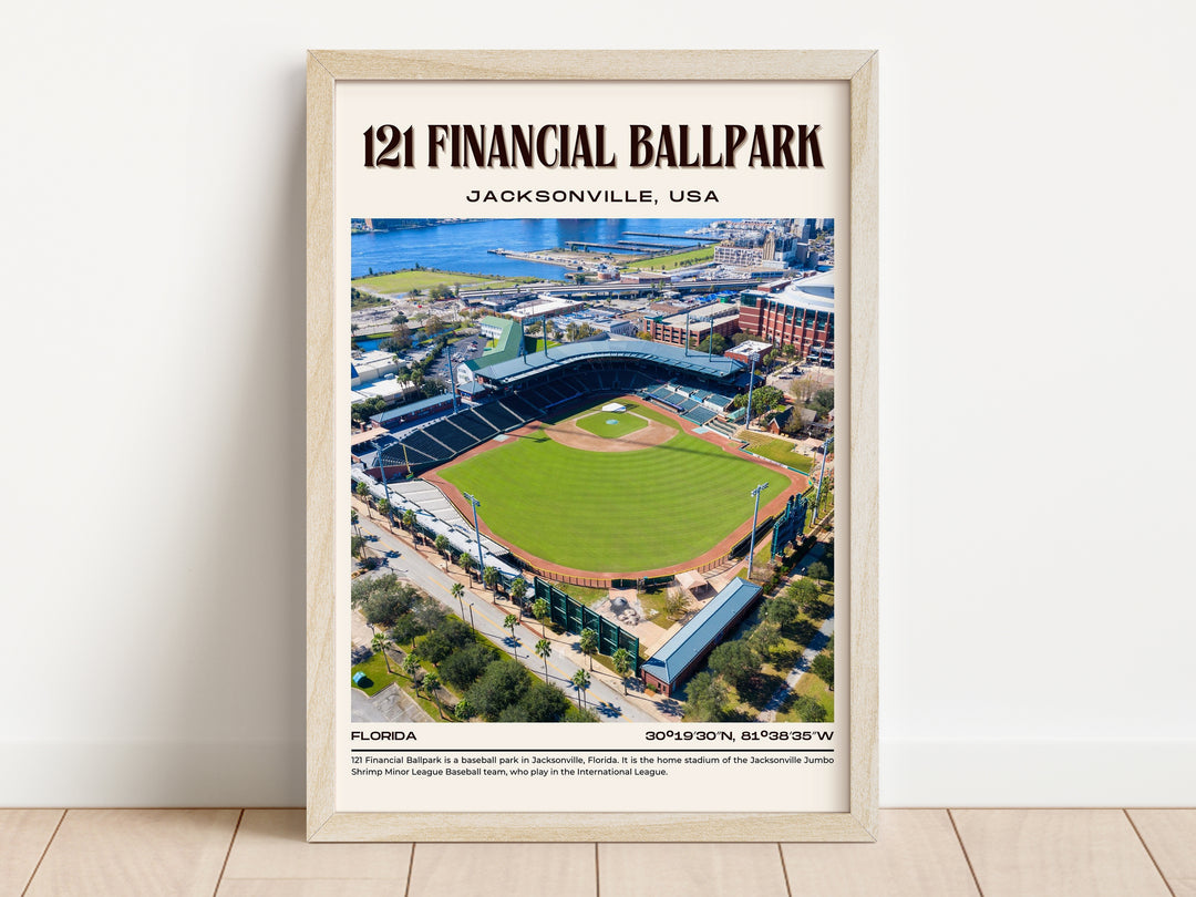 121 Financial Ballpark Stadium Baseball Retro Wall Art