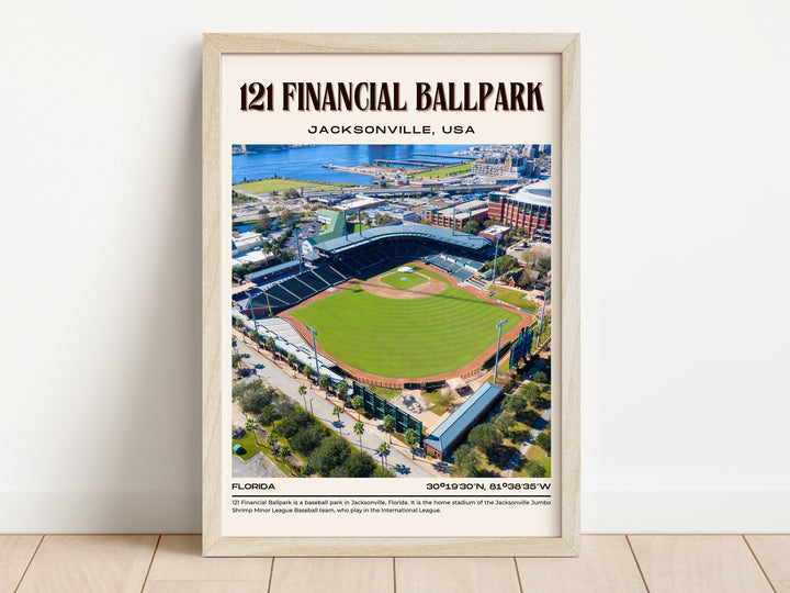 121 Financial Ballpark Stadium Baseball Retro Wall Art