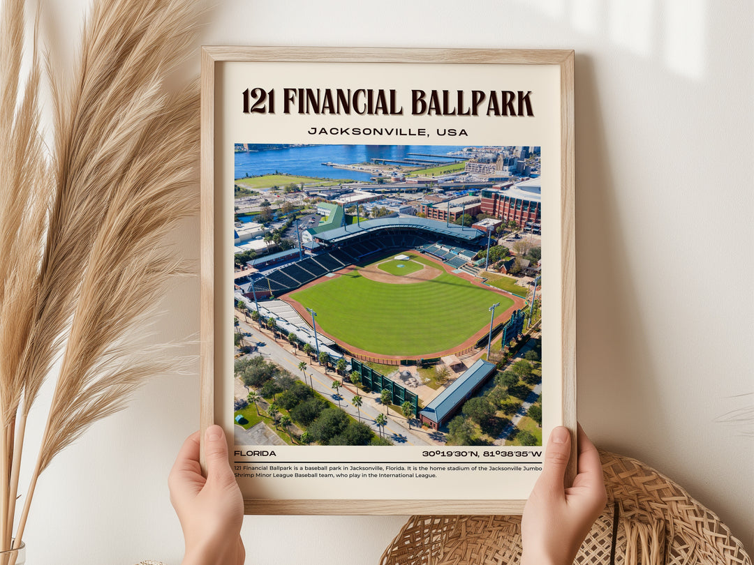 121 Financial Ballpark Stadium Baseball Retro Wall Art