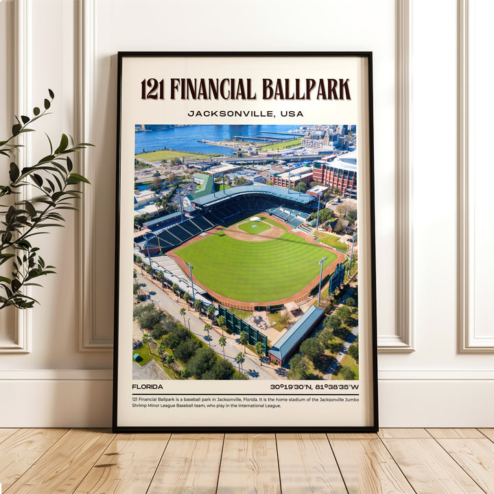 121 Financial Ballpark Stadium Baseball Retro Wall Art