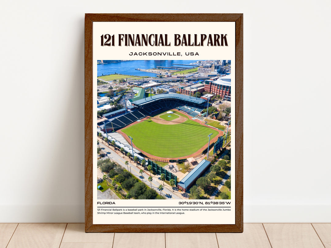 121 Financial Ballpark Stadium Baseball Retro Wall Art