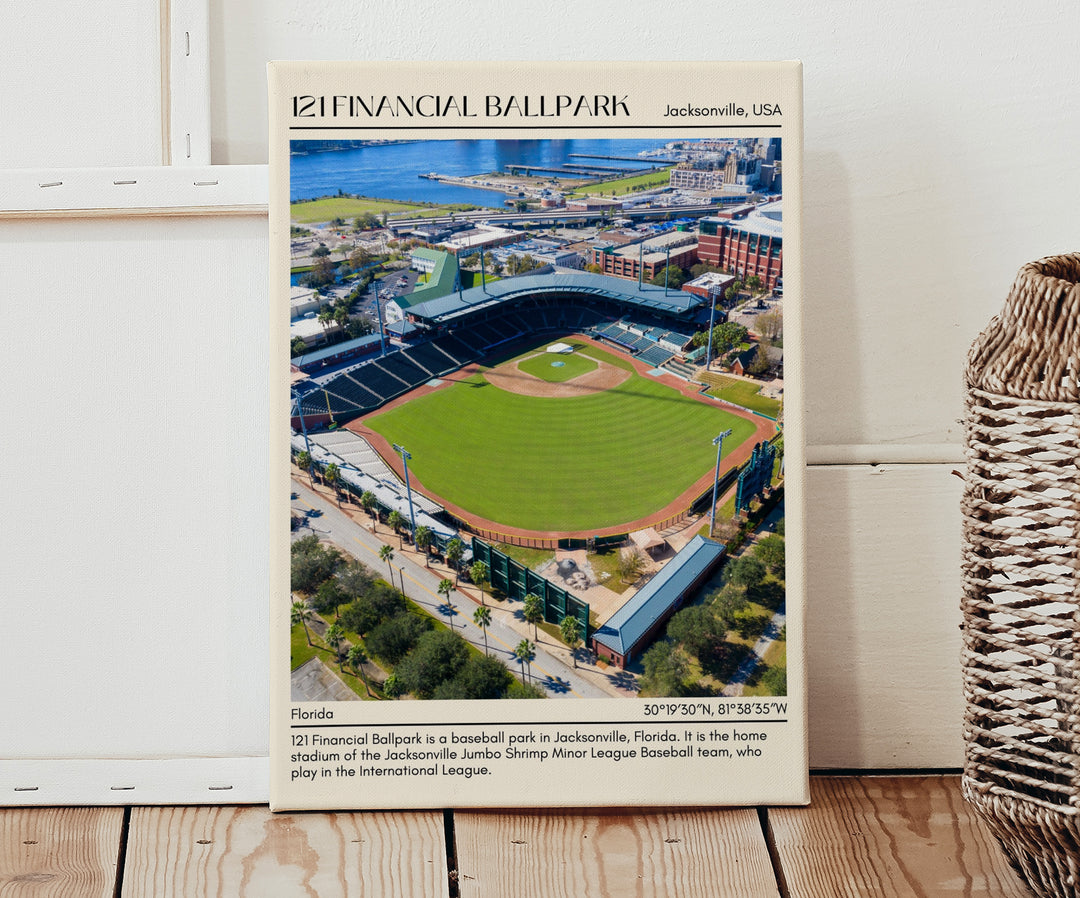 121 Financial Ballpark Stadium Baseball Minimal Wall Art