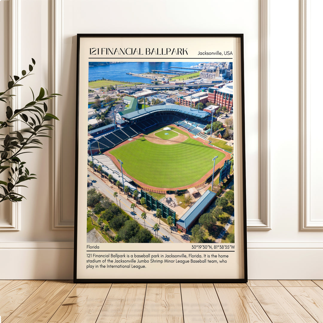 121 Financial Ballpark Stadium Baseball Minimal Wall Art