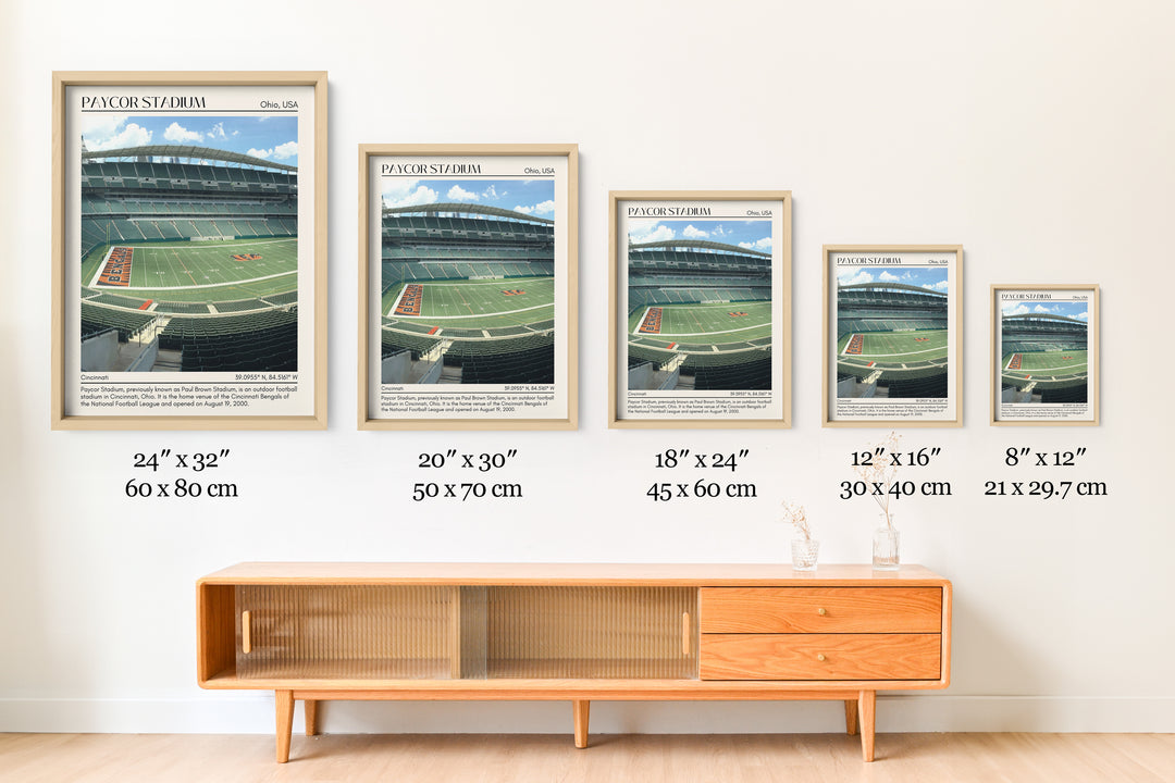 Paycor Stadium Football Minimal Wall Art