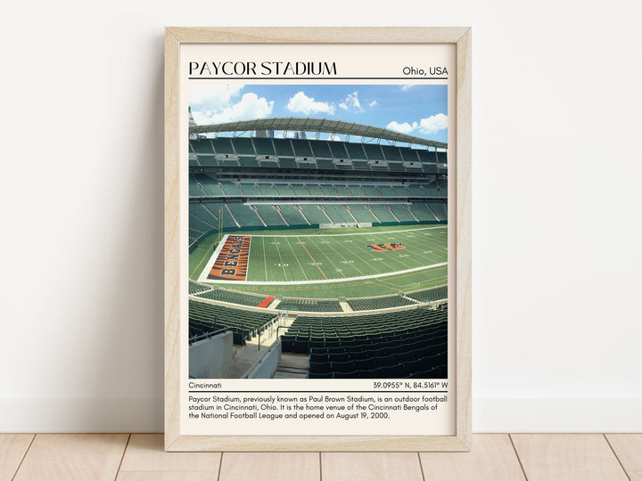 Paycor Stadium Football Minimal Wall Art