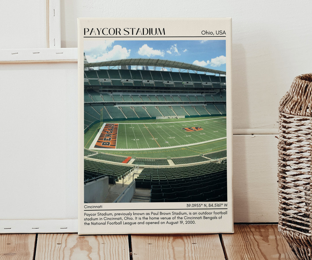 Paycor Stadium Football Minimal Wall Art