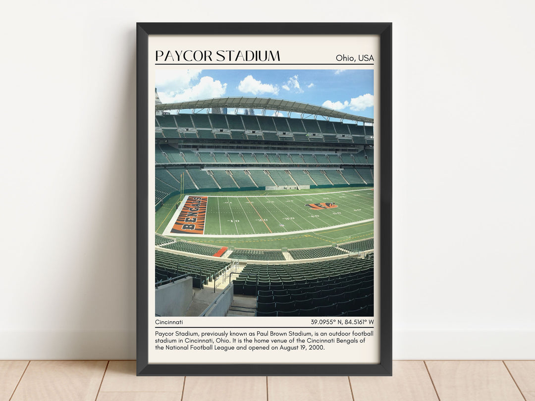 Paycor Stadium Football Minimal Wall Art