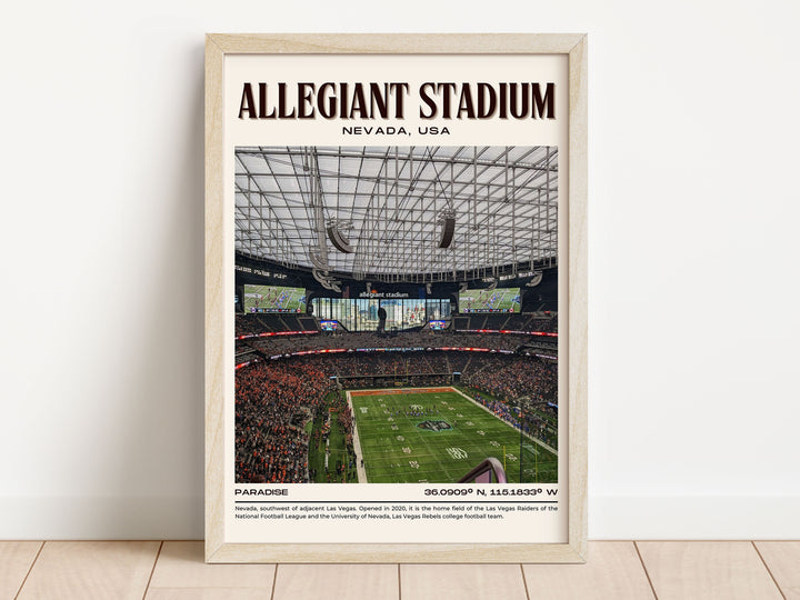 Allegiant Stadium Football Retro Wall Art