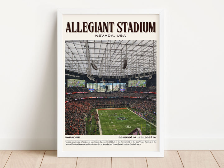 Allegiant Stadium Football Retro Wall Art