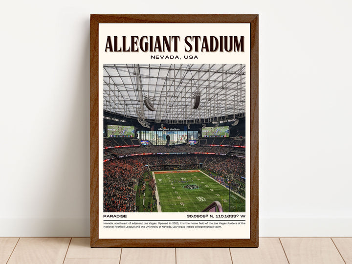 Allegiant Stadium Football Retro Wall Art