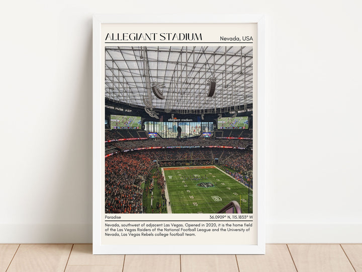 Allegiant Stadium Football Minimal Wall Art