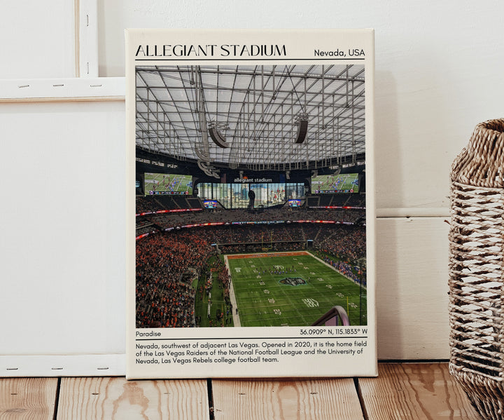 Allegiant Stadium Football Minimal Wall Art