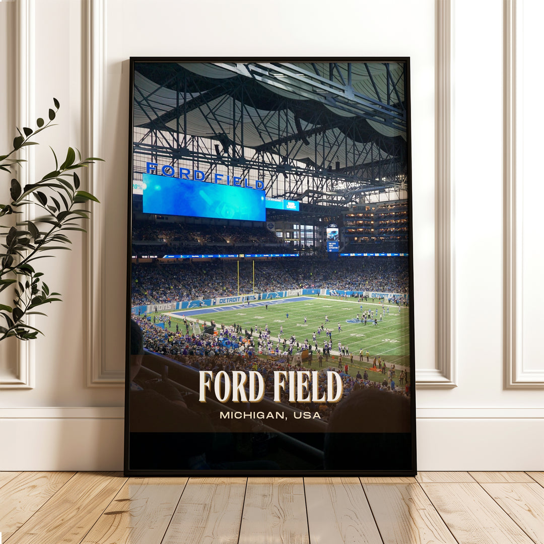 Ford Field Stadium Football Wall Art