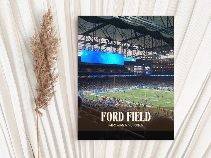 Ford Field Stadium Football Wall Art