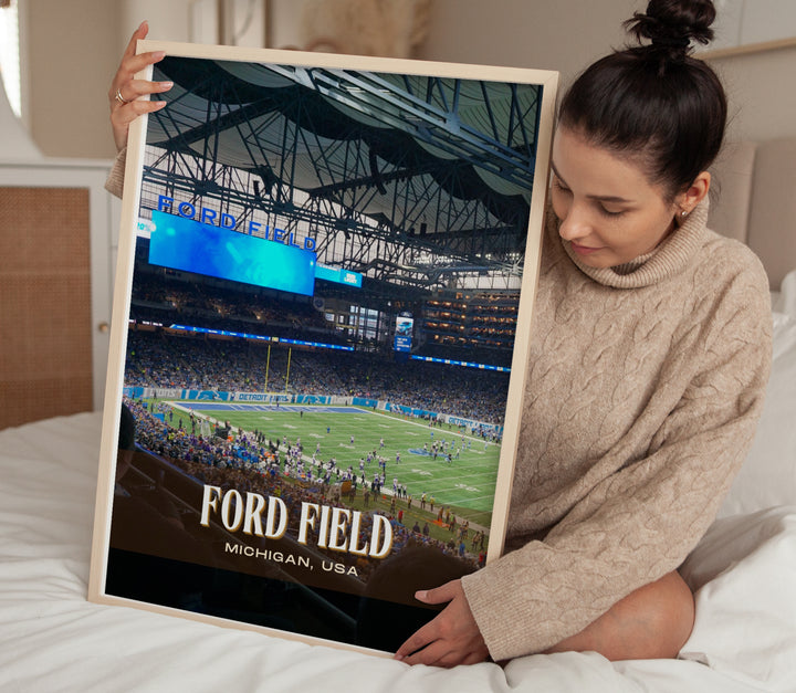 Ford Field Stadium Football Wall Art