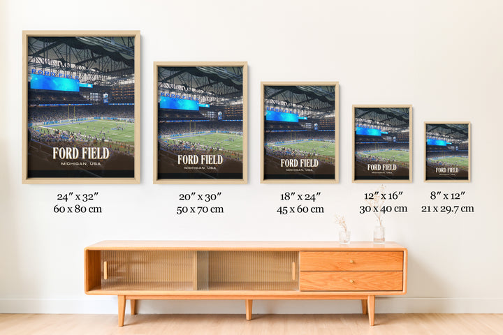 Ford Field Stadium Football Wall Art