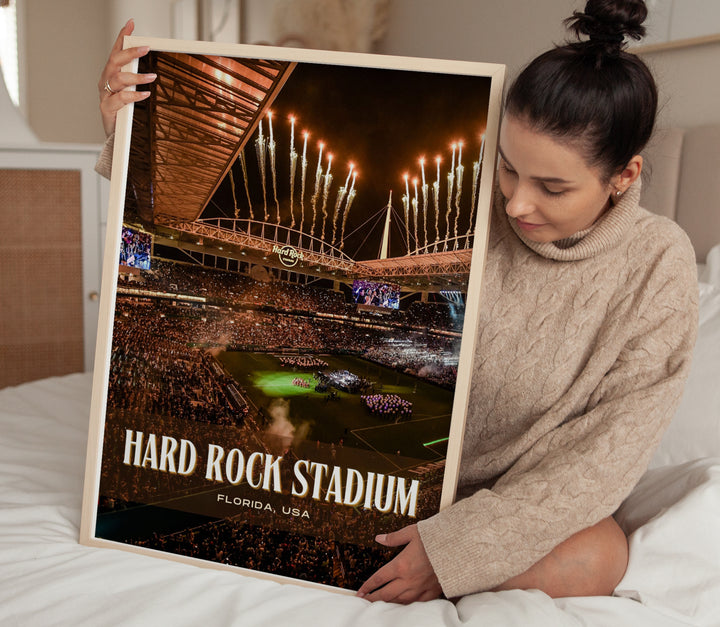 Hard Rock Stadium Football Wall Art