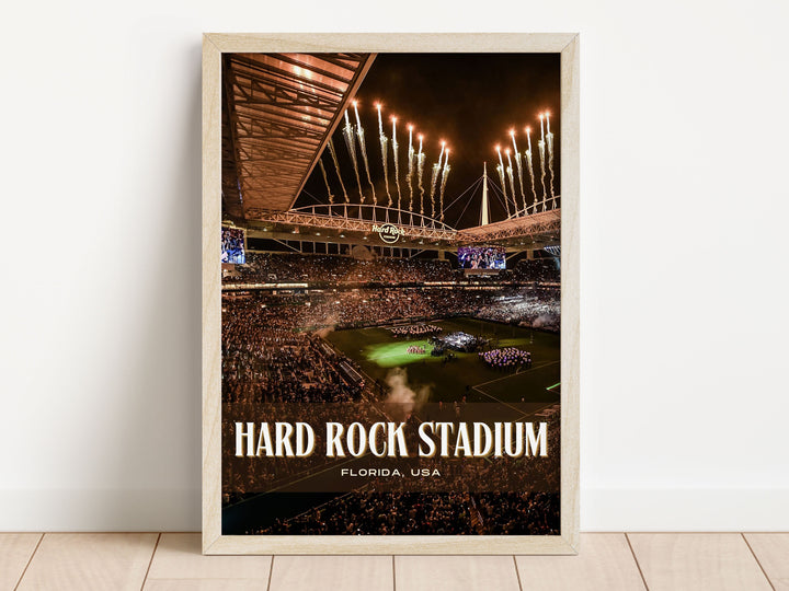 Hard Rock Stadium Football Wall Art